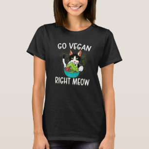 T-shirt Les hommes vont véganiser tout de suite Chat Végét