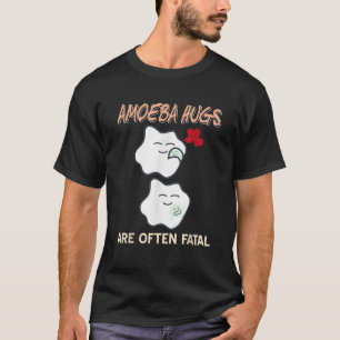 T-shirt Les Hugs Amoeba Sont Souvent Fatal Funny Immune Sy