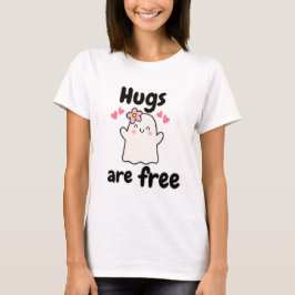 T-shirt Les Hugs Sont Libres - Joli Fantôme D'Halloween