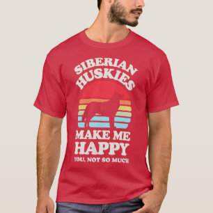 T-shirt Les Huskies de Sibérie me rendent heureux Sunset R