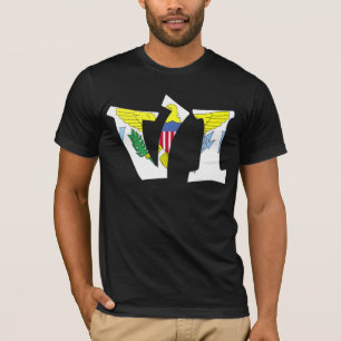 T-shirt Les Îles Vierges (vi) et Porto Rico (PR)
