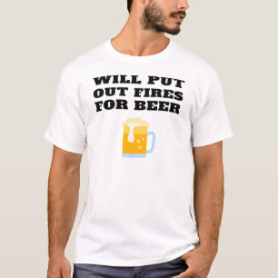 T-shirt Les Incendies Pour La Bière Feu Amusant