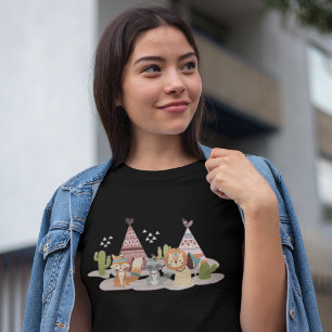 T-shirt Les Indiens tribaux de Woodland Américains Motif s
