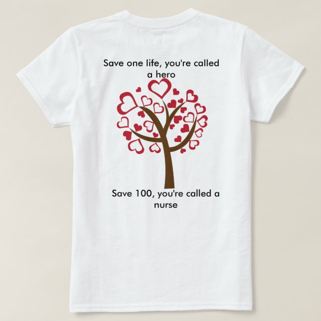 T-shirt Les infirmières sont des héros aussi (Design dos)