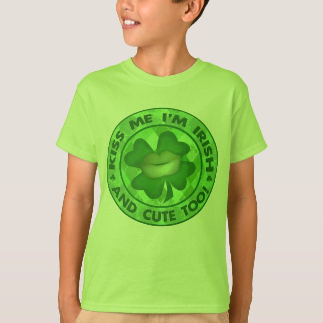 T-shirt Les Irlandais mignons du jour de St Patrick (Devant)