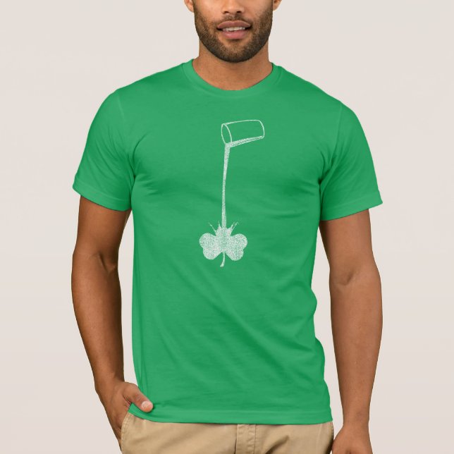 T-shirt Les Irlandais versent le shamrock (Devant)