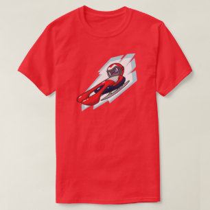 T-shirt Les jeux d'hiver Luge illustration de style