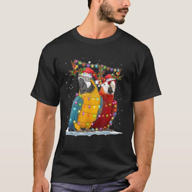 T-shirt Les Jours de Noël des rennes de perroquets San (Devant)