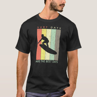 T-shirt Les Jours De Surf De Surf Vintage Rétro Sont Les M