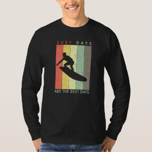 T-shirt Les Jours De Surf De Surf Vintage Rétro Sont Les M