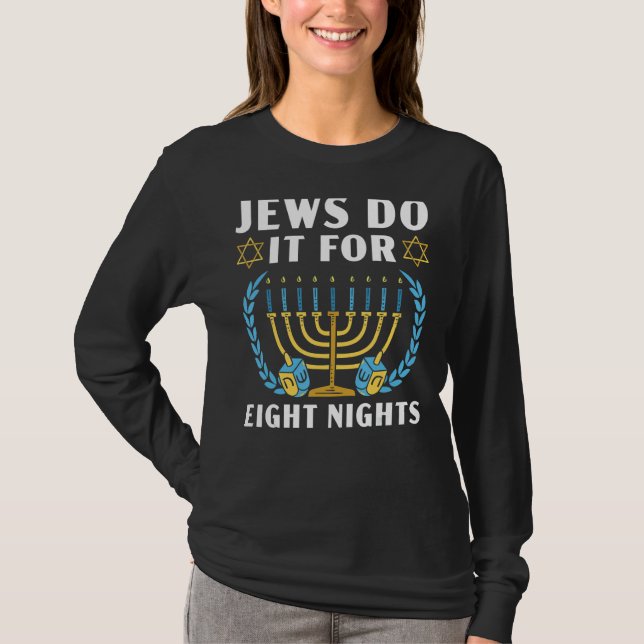 T-shirt Les Juifs le font pour huit nuits Yom Kippour Jéru (Devant)