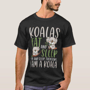T-shirt Les koalas mangent et dorment drôle détente humour
