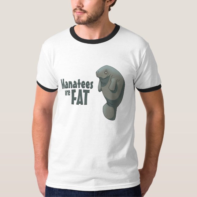 T-shirt Les "lamantins sont grosse" chemise (Devant)