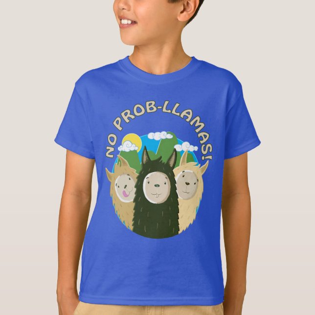 T-shirt Les lamas n'ont aucun Prob-Lama (Devant)
