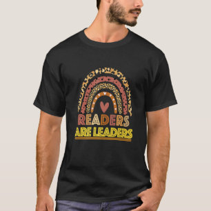 T-shirt Les Lecteurs Sont Leaders Livre arc-en-ciel Lectur