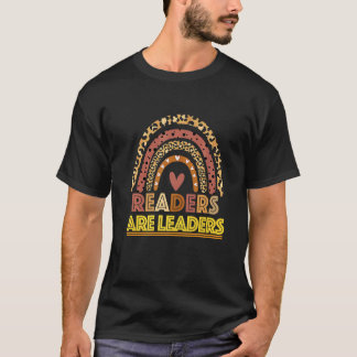 T-shirt Les Lecteurs Sont Leaders Livre arc-en-ciel Lectur