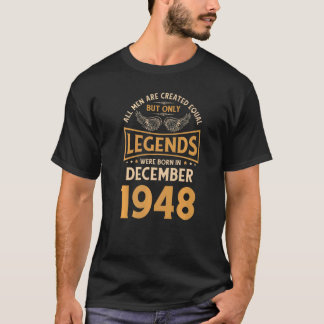 T-shirt Les Légendes D'Anniversaire Sont Nées En Décembre 