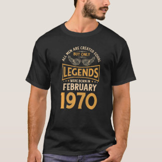 T-shirt Les Légendes D'Anniversaire Sont Nées En Février 1