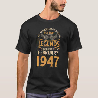 T-shirt Les Légendes D'Anniversaire Sont Nées En Février 1
