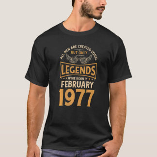 T-shirt Les Légendes D'Anniversaire Sont Nées En Février 1