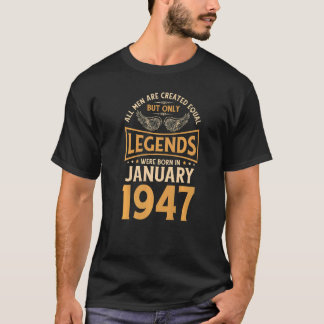 T-shirt Les Légendes D'Anniversaire Sont Nées En Janvier 1