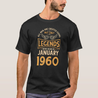 T-shirt Les Légendes D'Anniversaire Sont Nées En Janvier 1