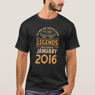 T-shirt Les Légendes D'Anniversaire Sont Nées En Janvier 2