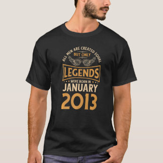 T-shirt Les Légendes D'Anniversaire Sont Nées En Janvier 2