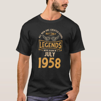 T-shirt Les Légendes D'Anniversaire Sont Nées En Juillet 1