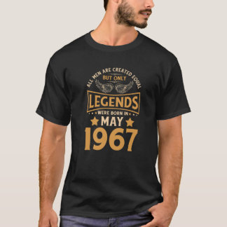 T-shirt Les Légendes D'Anniversaire Sont Nées En Mai 1967