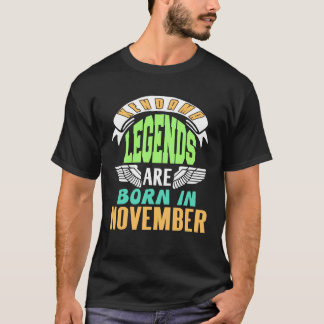 T-shirt Les Légendes De Kendama Sont Nées En Novembre