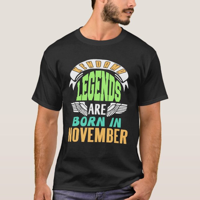 T-shirt Les Légendes De Kendama Sont Nées En Novembre (Devant)