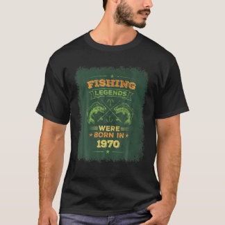 T-shirt Les légendes de pêche sont nées en 1970 - 50e anni