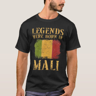 T-shirt Les légendes du drapeau malien vintage sont nées a