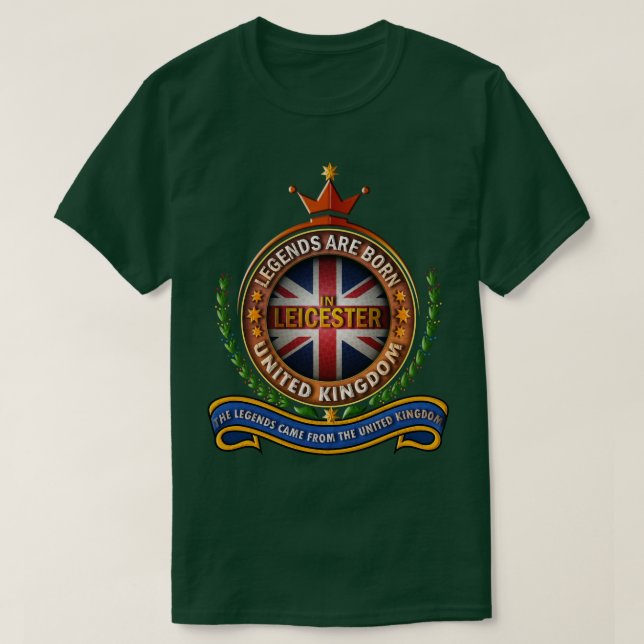 T-shirt les légendes naissent à Leicester (Design devant)