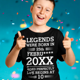 T-shirt Les légendes personnalisées sont nées à la date Mo