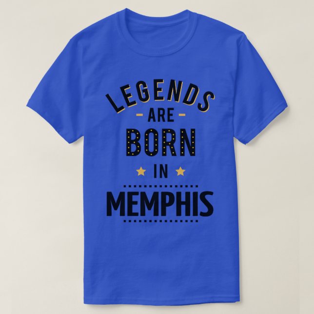 T-shirt Les Légendes Sont Nées À Memphis (Design devant)
