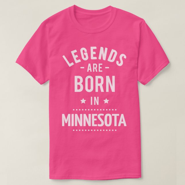 T-shirt Les Légendes Sont Nées Au Minnesota 1 (Design devant)