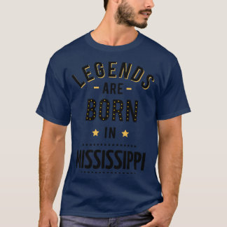 T-shirt Les Légendes Sont Nées Au Mississippi