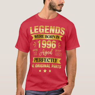 T-shirt Les Légendes Sont Nées En 1996 Anniversaire