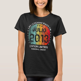 T-shirt Les Légendes Sont Nées En Juillet 2013 Retro