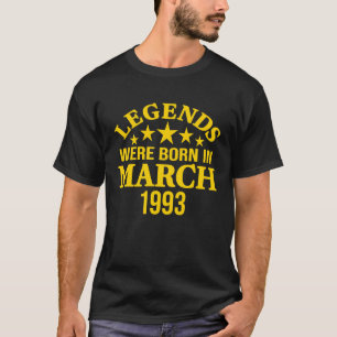 T-shirt Les légendes sont nées en mars 1983 30e anniversai