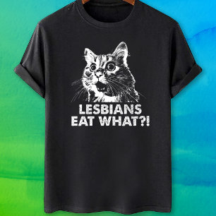 T-shirt Les lesbiennes mangent ce que