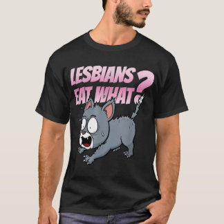 T-shirt Les lesbiennes mangent ce qui est drôle LGBTQ Humo