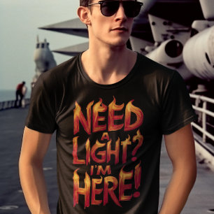 T-shirt Les Lettres Flamantes Ont Besoin D'Une Lumière ? J