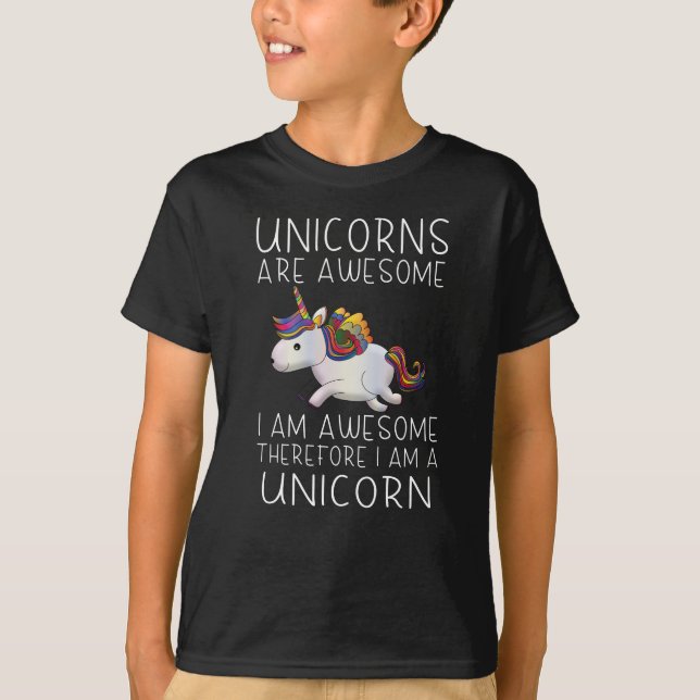 T-shirt Les licornes sont géniales - Je suis génial (Devant)