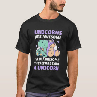 T-shirt Les licornes sont géniales JE SUIS génial Donc JE 