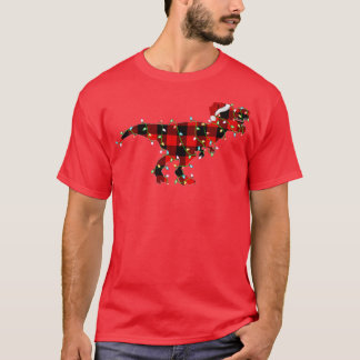 T-shirt Les lumières de Noël Correspondant Buffalo Plaid D