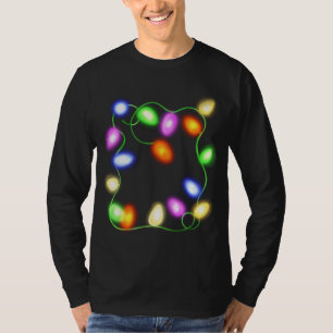 T-shirt Les lumières des arbres de Noël brillent Graphisme