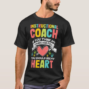 T-shirt Les mains de l'entraîneur instructeur sont plein 